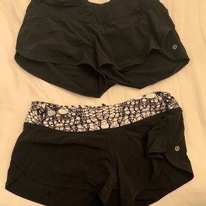 Lululemon low rise track shorts